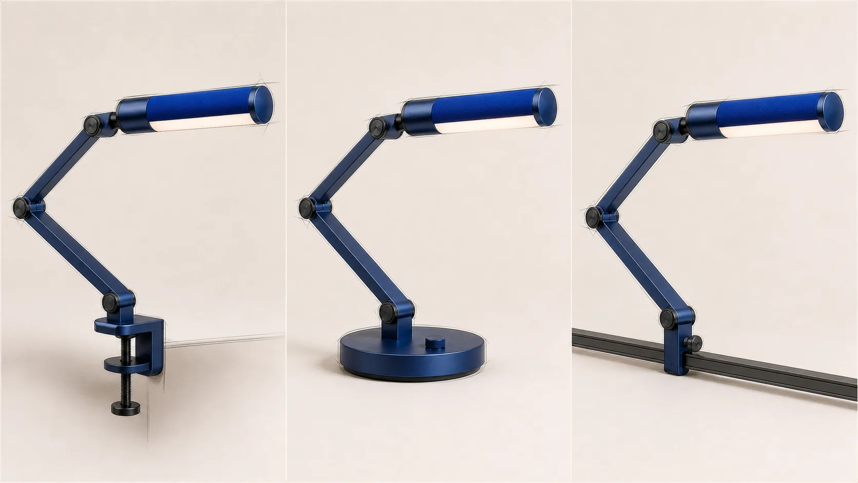 Concept route A with desk clamp mounting