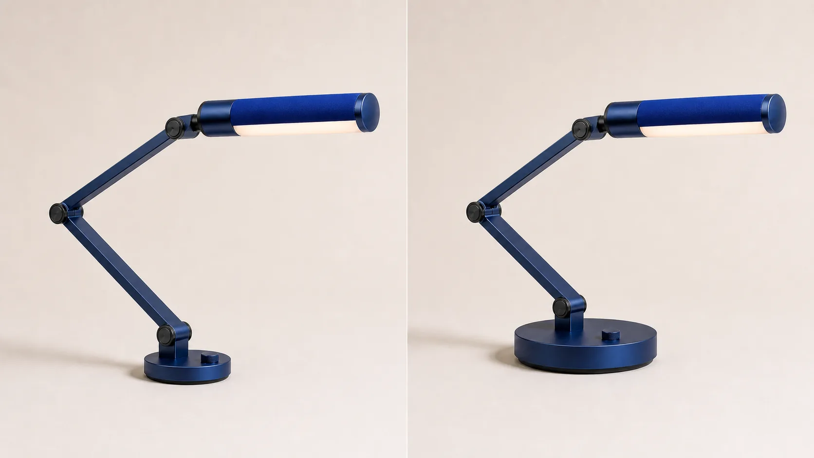Earlier concept with narrow base and long lower arm